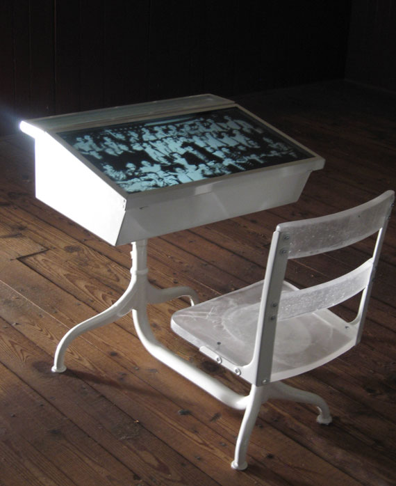 Installation of Jen Blazina's piece titled Recollection.